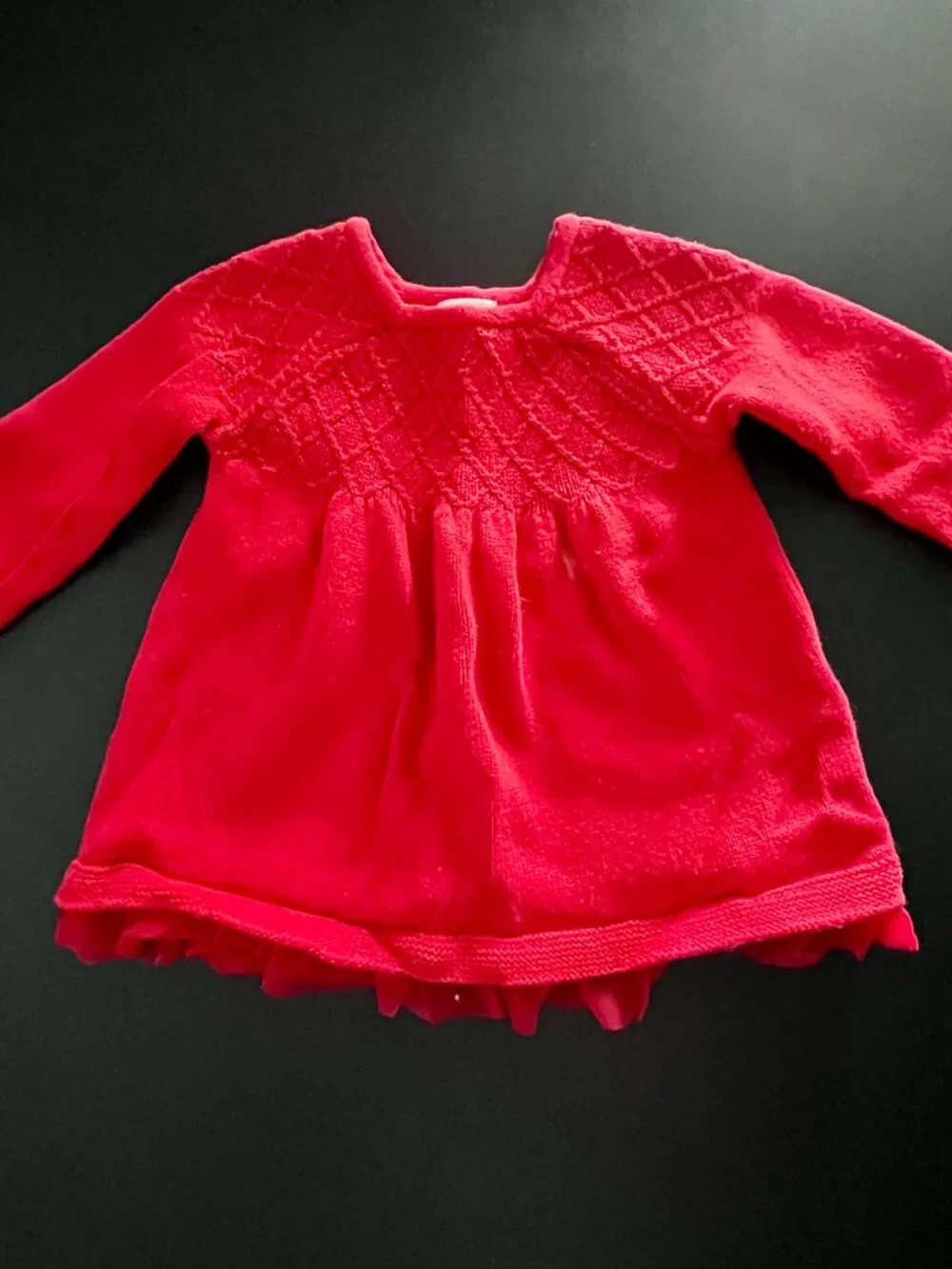 Baby Cat & Jack Red Sweater Dress, 6-9 Months